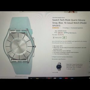 Swatch Tech-Mode Quartz Silicon Strap Watch